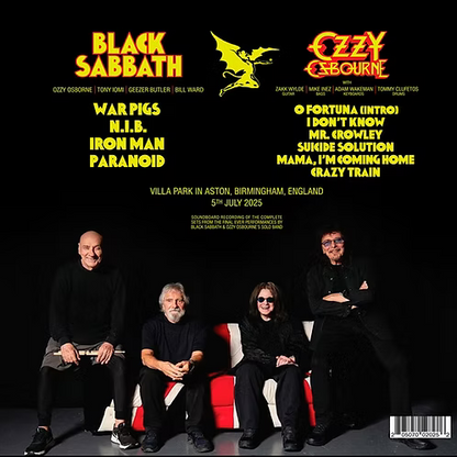 BLACK SABBATH - OZZY OSBOURNE LP Back To The Beginning 2025 (Blue Colour Vinyl)
