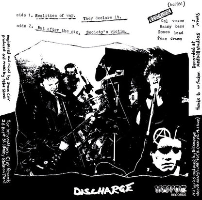 Discharge – Realities Of War - 7" - 2011 - Havoc Records – HC7051