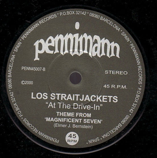 Los Straitjackets – My Heart Will Go On / Theme From Magnificent Seven - 7" - 2000 - Penniman Records – PENN45007 - Como Nuevo / Like New (M- / Generic)