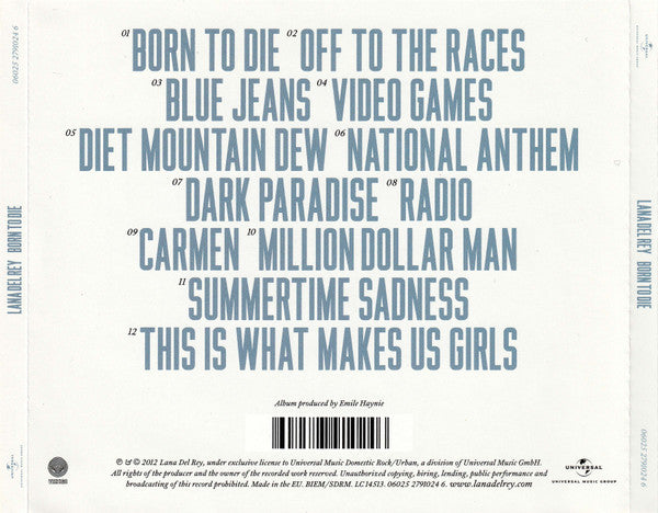 Lana Del Rey – Born To Die - CD