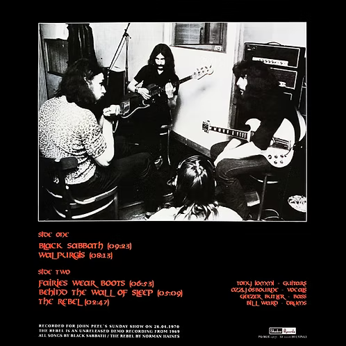 BLACK SABBATH LP Walpurgis - The Peel Session 1970 (Red Coloured Vinyl)