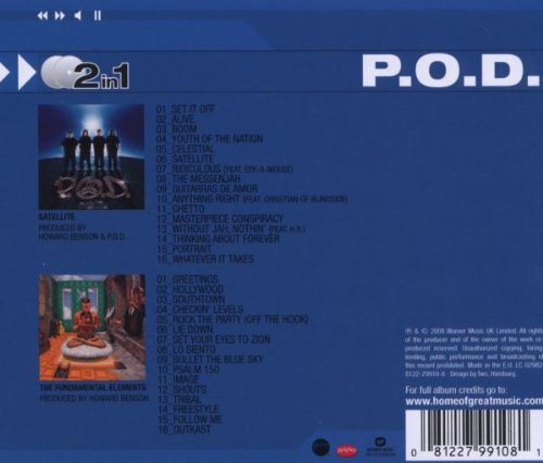 P.O.D. – Satellite / The Fundamental Elements Of Southtown - 2xCD - Muy Buen Estado / Very Good Condition (VG+ / M-)