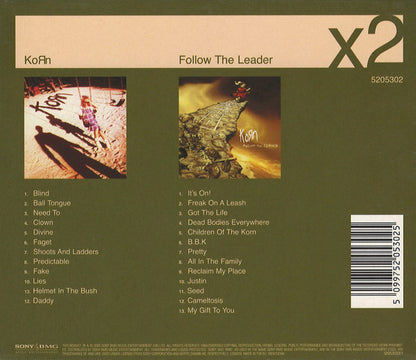 Korn – Korn / Follow The Leader - 2xCD Box Set - Slipcase VG+ - 2005 - Sony BMG Music Entertainment – 5205302