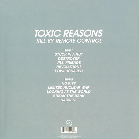 Toxic Reasons Kill By Remote Control Grey Vinyl Edition LP (Audioplatter)