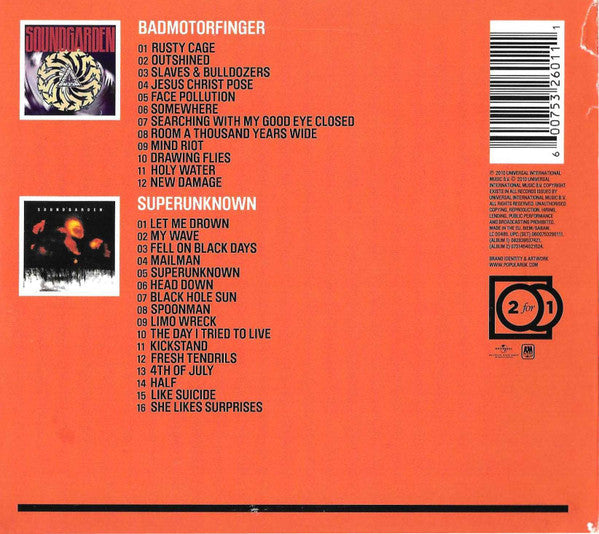 Soundgarden – Badmotorfinger + Superunknown - 2xCD - Digipak - USADO / USED (VG+ / VG+)