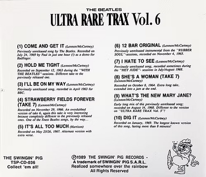 BEATLES CD Ultra Rare Trax Vol. 6