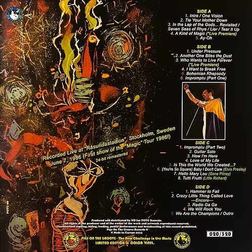 QUEEN 2xLP Magic Night In Stockholm (Blue & Green Crystal Colour) 320 Copies