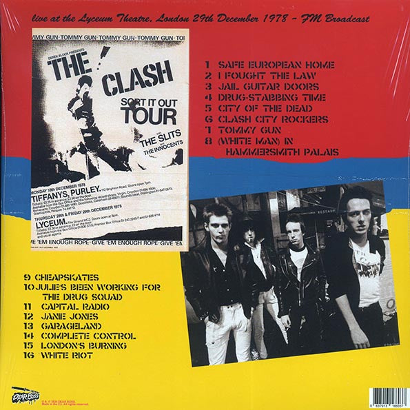 The Clash - Sort It Out: Live At The Lyceum Theatre, London 29th December 1978 - LP