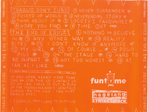 Charlie Don't Surf / The End Of Ernie – Split - CD - CD Como Nuevo / Portada Como Nueva (M-/M-)