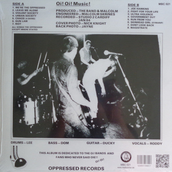 The Oppressed! – Oi! Oi! Music! - LP - 2013 - Mad Butcher Classics – MBC 021