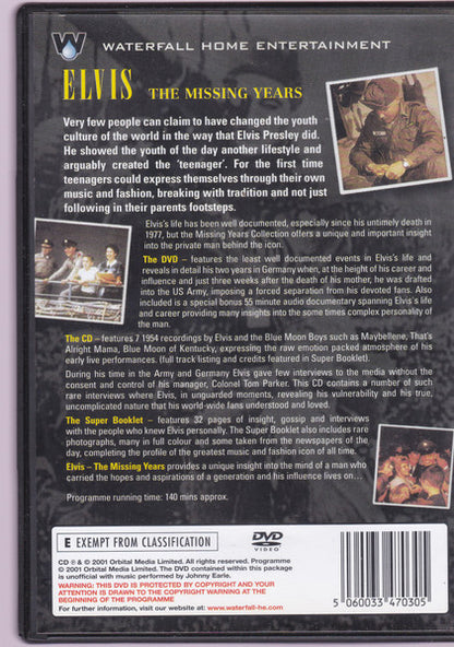 Elvis – The Missing Years - 2xDVD - DVDs Muy Buen Estado / Portada Muy Buen Estado (VG+/VG+)