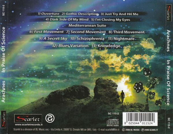 Arachnes ‎– In Praise Of Science - CD - 2006 - Scarlet ‎– SC 115-2