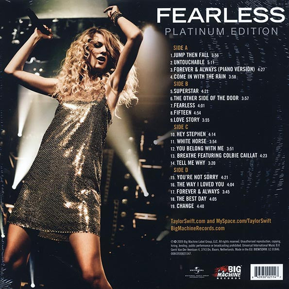 Taylor Swift	 Fearless: Platinum Edition - 2xLP - 180 gr. - Gatefold Sleeve