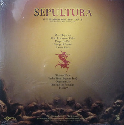 Sepultura – The Shadows Of The Giants - Live At Giants Of Rock Festival 1991 - LP - 20024 - Upward Vortex Recordings – UPVO003