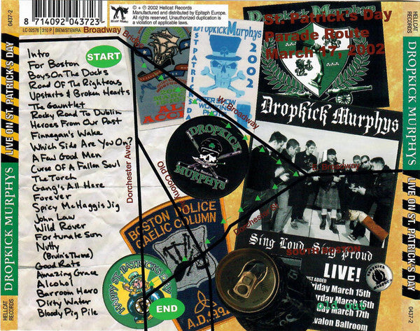 Dropkick Murphys – Live On St. Patrick's Day - CD - Hellcat Records – 0437-2