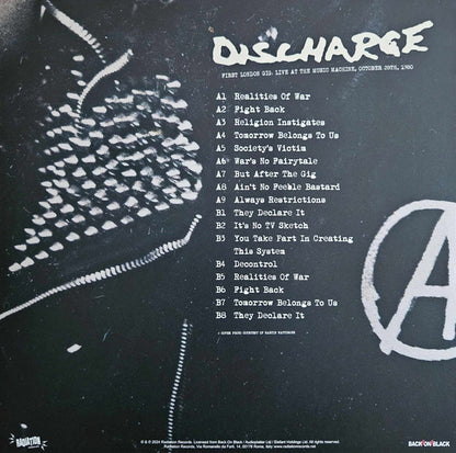 Discharge - First London Gig, Live At The Music Machine, October 28th, 1980 (LP, Album, RE)