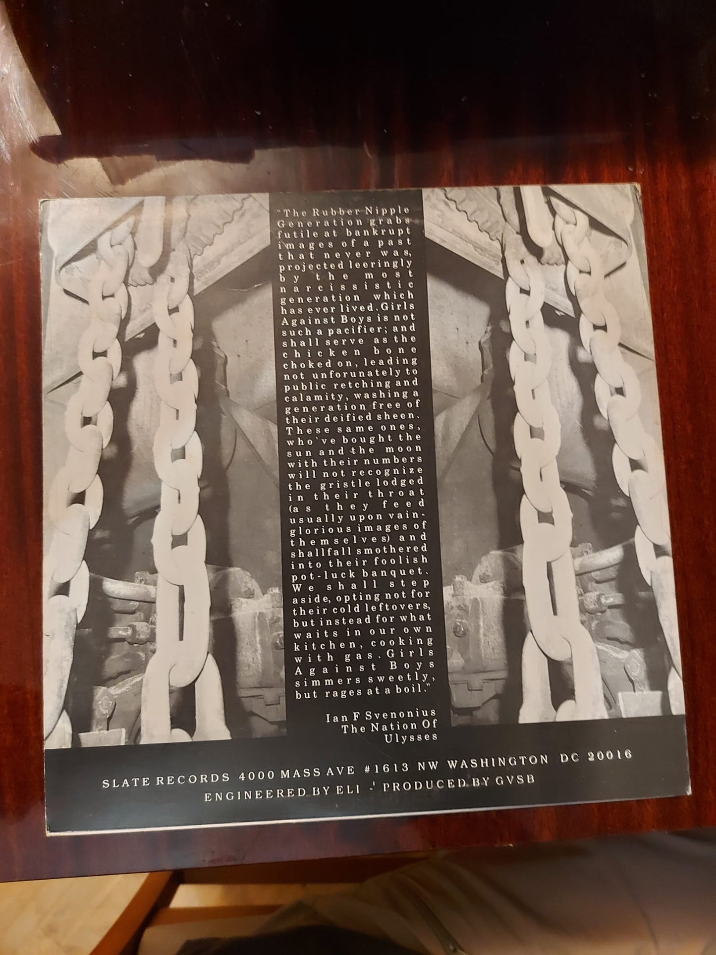 Girls Against Boys ‎– Nineties . Vs . Eighties - 12" - 1990 - Slate Records - Vinilo Muy Buen Estado / Portada Muy Buen Estado (VG+/VG+).