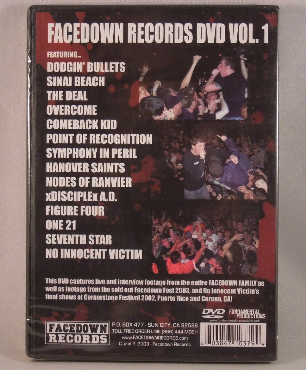 Facedown Records Dvd Vol. 1 - DVD - 2003 - Facedown Records – FR037 - DVD Muy Buen Estado (VG+) / Portada Muy Buen Estado (VG+)