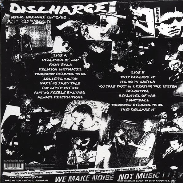 Discharge – First London Gig Music Machine 28/10/80 - LP - Clear - Gatefold Sleeve - Limited Edition of 1000 Copies