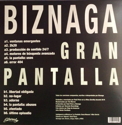 Biznaga - Gran Pantalla (LP)