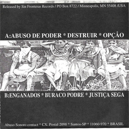Abuso Sonoro – Revolte-Se!!! - 7" - 1997 - Sin Fronteras Records – S.F.R.-8 - Muy Buen Estado / Very Good Condition (M- / VG+)