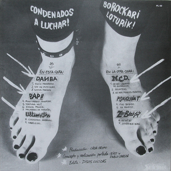 Various - ¡Condenados A Luchar! = Borockari Loturik! (LP, Comp, RE, Rojo / Red)