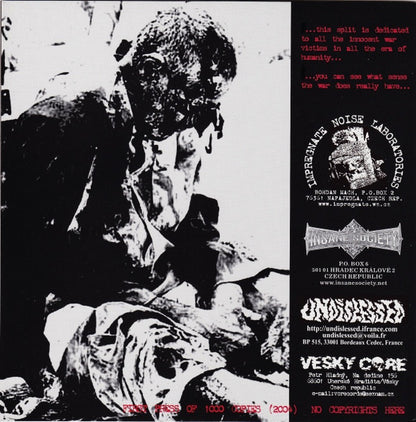 Coma / Mass Genocide Process – Coma / Mass Genocide Process - 7" - 2004 - Impregnate Noise Laboratories – IS 058 - Vinilo Como Nuevo / Portada Como Nueva (M-/M-)