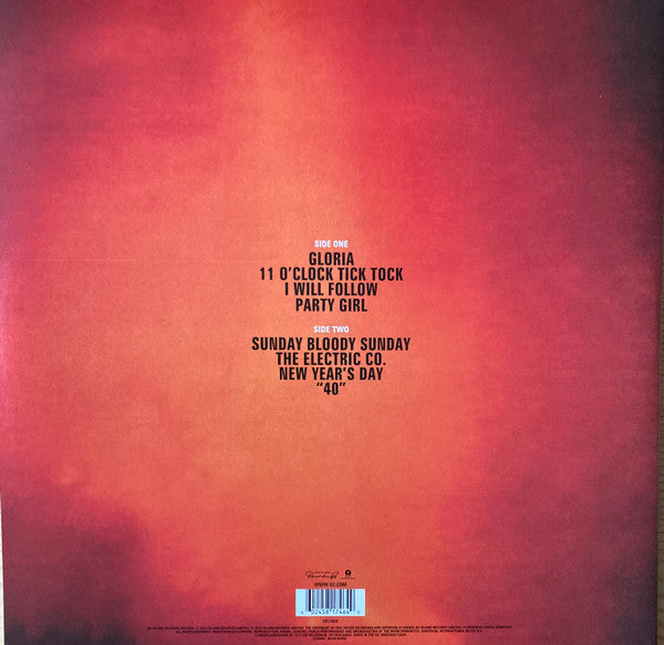 U2 ‎– Live "Under A Blood Red Sky" - LP - Red - 180 gr. - Gatefold Sleeve - Includes an insert