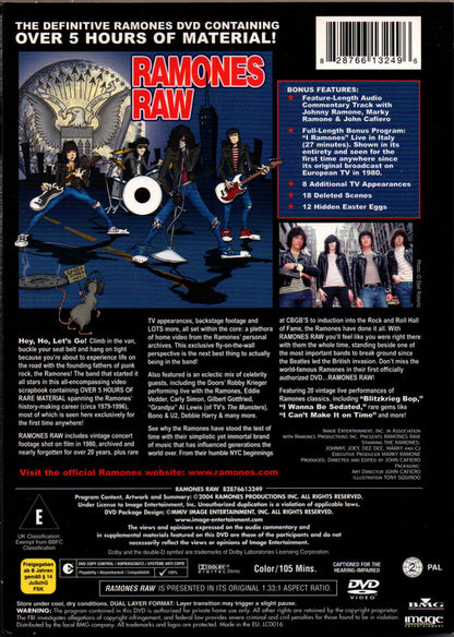 Ramones ‎– Raw - DVD - Slipcase - PAL - 2004 - DVD Como Nuevo / Portada Como Nueva (M-/VG+)