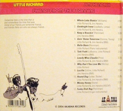 Jimi Hendrix - Little Richard – Friends From The Beginning - CD - Digipak - 2004 - Akarma – AK 284