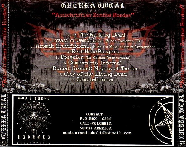 Guerra Total – Antichristian Zombie Hordes - CD - CD Como Nuevo / Portada Como Nueva (M-/M-)