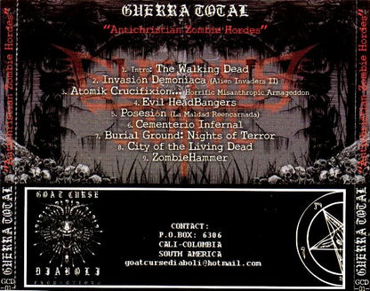 Guerra Total – Antichristian Zombie Hordes - CD - CD Como Nuevo / Portada Como Nueva (M-/M-)