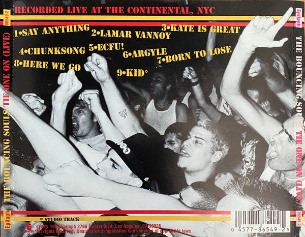 The Bouncing Souls – Tie One On (Live) - CD - Muy Buen Estado / Very Good Condition (VG+ / M-)