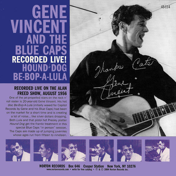 Gene Vincent And The Blue Caps – Hound Dog / Be-Bop-A-Lula - 7" - 2004 - Norton Records – 45-114 - Como Nuevo / Like New (M- / M-)
