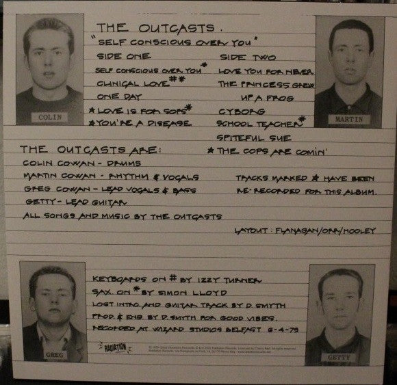 The Outcasts - Self Conscious Over You (LP, Album, RE, Rojo / Red)