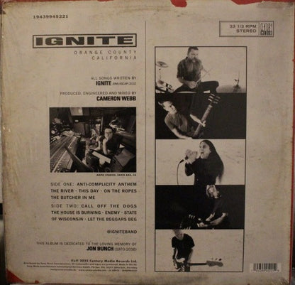 Ignite – Ignite - LP+CD - 180 gr. - 2022 - Century Media – 19439945221