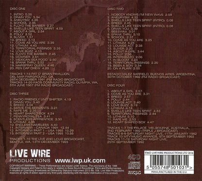 Nirvana - Live On Air - 4xCD Box Set - CDs Muy Buen Estado / Portada Muy Buen Estado (VG+/VG+) (Copia)