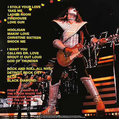 KISS 2xLP First Nite At The Forum 77 (Yellow Mix Black Colour) 250 Number Copies