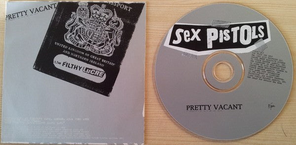Sex Pistols – Pretty Vacant Live - CD-SG - Promo - Cardboard Sleeve - 1996 - Virgin – VUSCDJ113 - CD Muy Buen Estado (VG+) / Portada Muy Buen Estado (VG+)