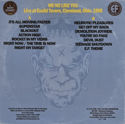 Electric Frankenstein - Me No Like You (LP, Album, Ltd, Num, RE)