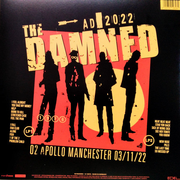 The Damned - AD 2022 (O2 Apollo Manchester 03/11/22) (2xLP, RE, 180)