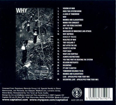 Discharge – Why - CD - Digipak - 2007 - Captain Oi! – AHOY DPX 619