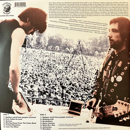 Buzzcocks - Live In Manchester At Alexandra Park Saturday July 15th 1978 'The Day It Became Cool To Be Anti-Racist' (LP)