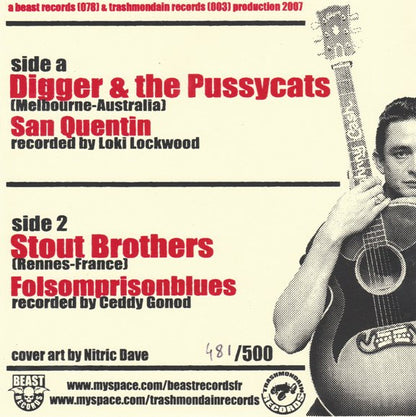 Stout Brothers / Digger And The Pussycats – The Man Is Back - 7" - 2007 - Beast Records – BR078 - Como Nuevo / Like New (M- / M-)
