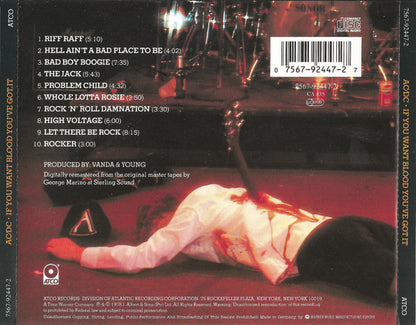 AC/DC – If You Want Blood You've Got It - CD -  1999 - ATCO Records – 7567-92447-2, Atlantic – 7567-92447-2