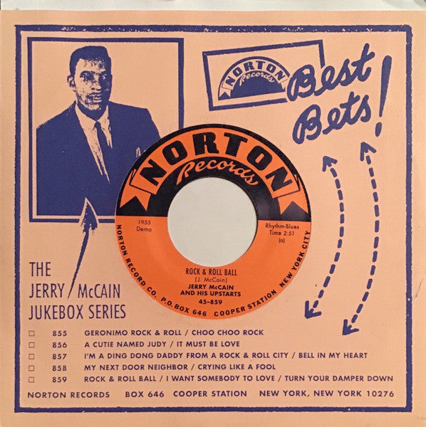 Jerry McCain And His Upstarts – Rock & Roll Ball - 7" - Norton Records – 45-859 - Como Nuevo / Like New (M- / M-)