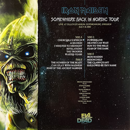 IRON MAIDEN 2xLP Somewhere Back In Nordic Tour (Blue Swirls Coloured Vinyls)