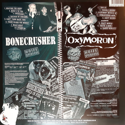 Bonecrusher / Oxymoron ‎– Noize Overdose - 2xLP - Limited Edition - 2007 - Knock Out Records ‎– KOLP100