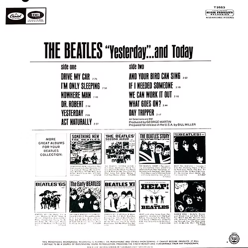 BEATLES LP Yesterday And Today (Blue Coloured Vinyl) Butcher Cover
