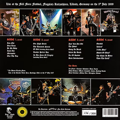 MOTORHEAD 2xLP Live At The Full Force Festival 2009 (300 Numbered Copies) Purple